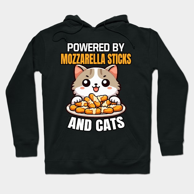 Mozzarella Sticks And Cats Hoodie by MoDesigns22 